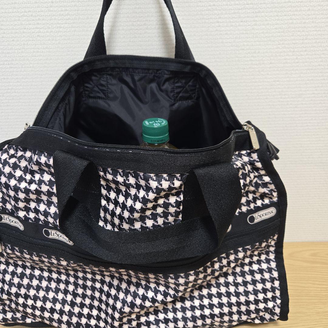 美品 レスポートサック 千鳥格子ボストンバッグ ポーチ付き