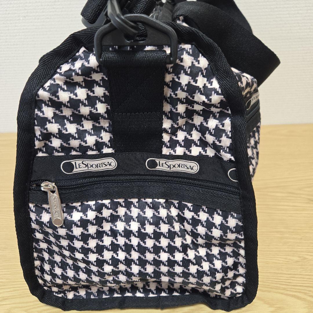 美品 レスポートサック 千鳥格子ボストンバッグ ポーチ付き