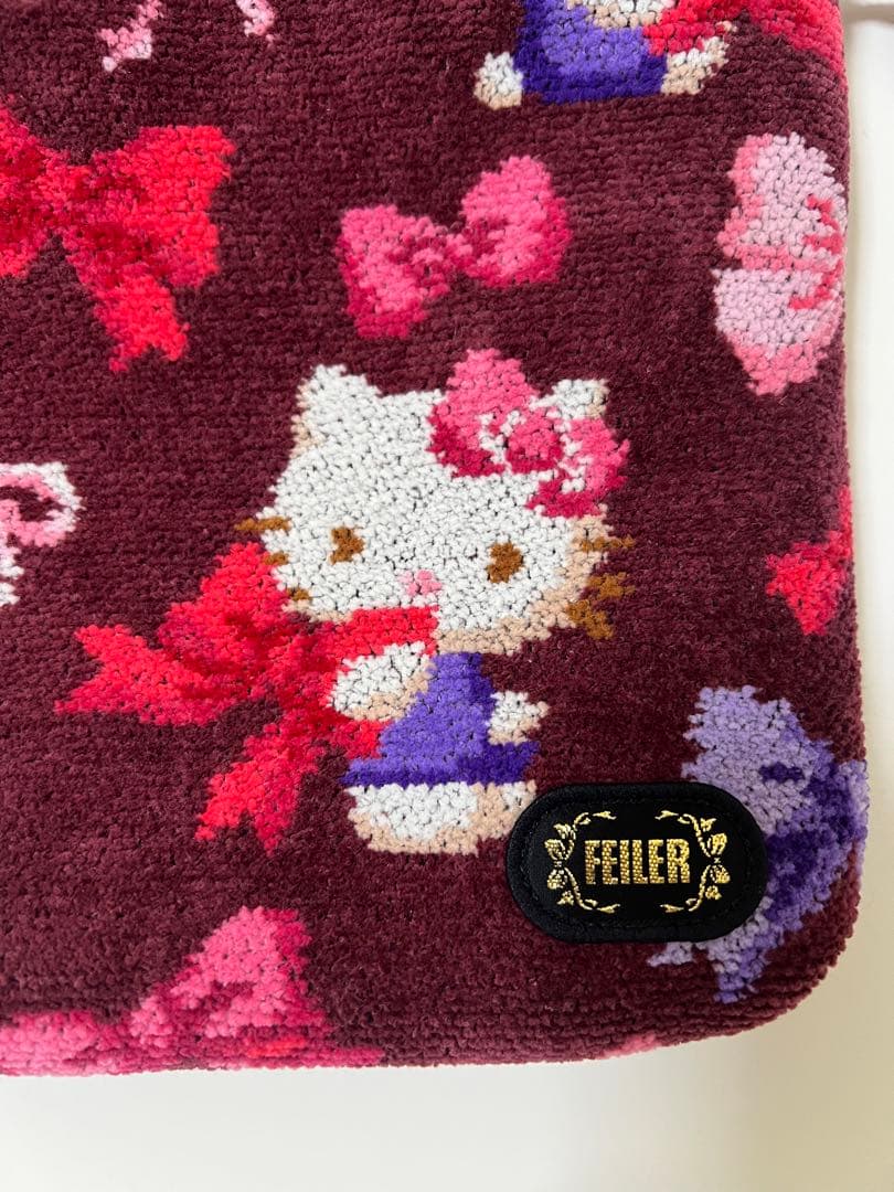 フェイラー　キティ　手付き巾着バッグ（リボン）