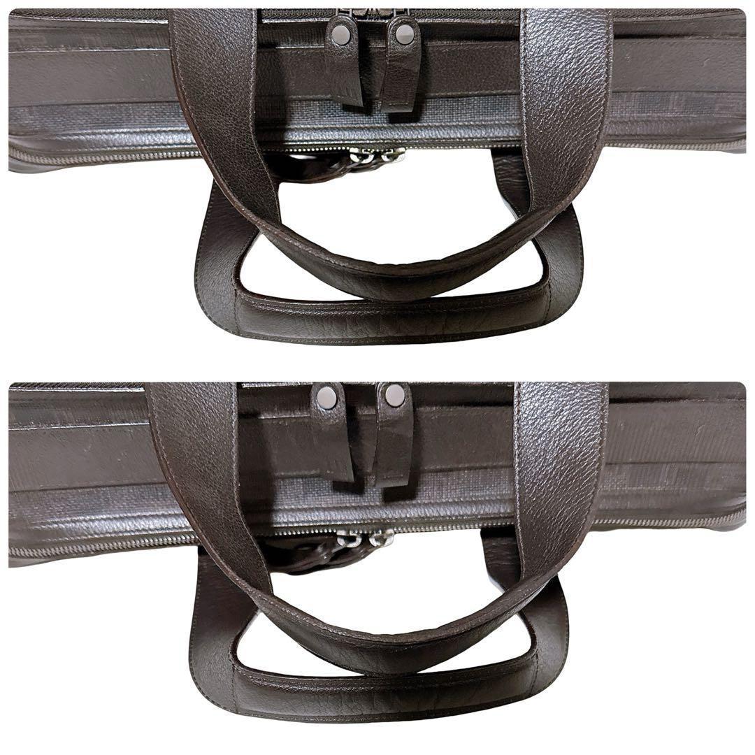 ダンヒル ビジネスバッグ 書類鞄 通勤 トラベルバッグ PVC レザー ブラウン