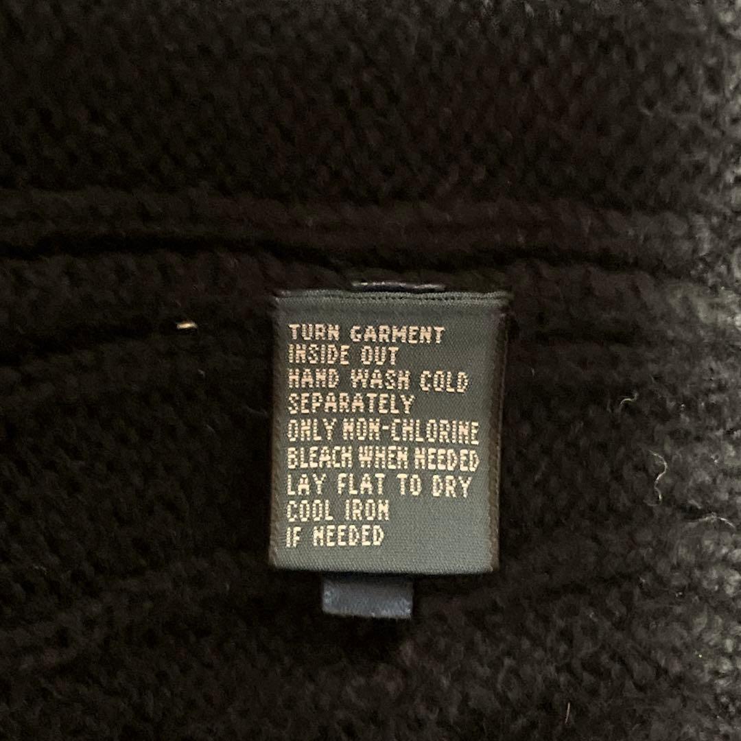 ポロラルフローレン ケーブルニット セーター 黒 綿 縄編み 大きい XXL