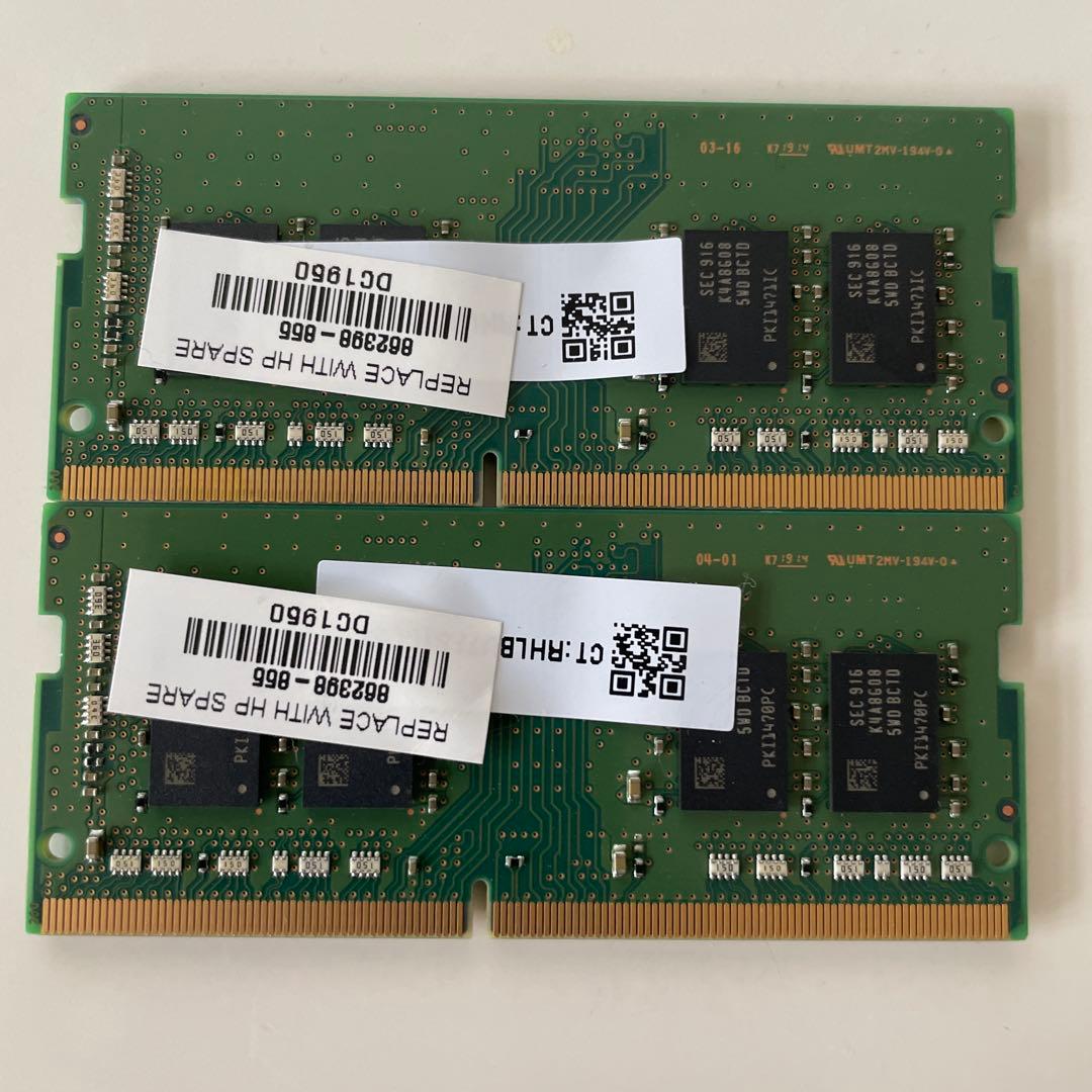 Samsung PC4-2666V 8GB × 2枚 （16GB）