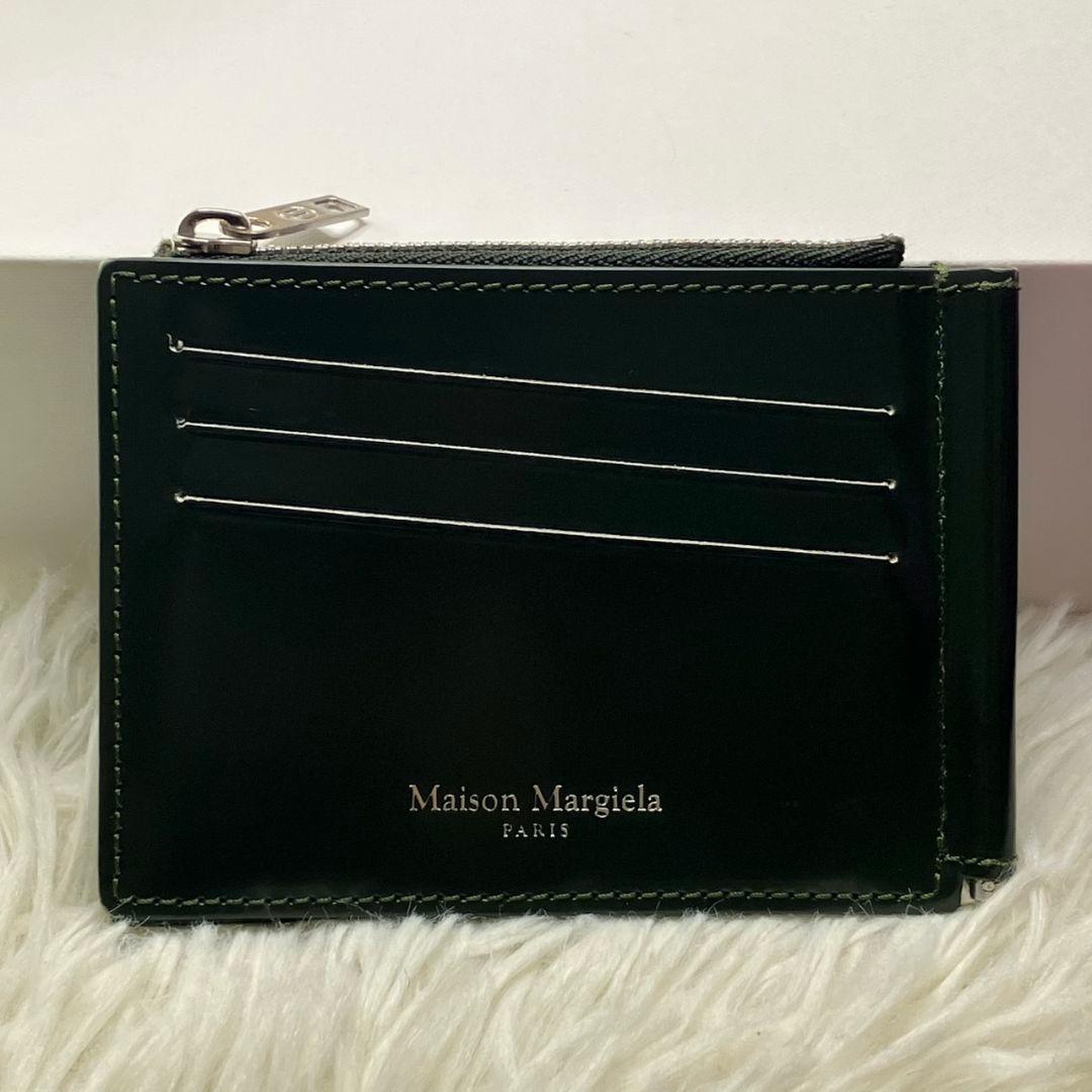 ✨未使用級美品✨マルジェラ　マネークリップ　小銭入れ　ステッチ　緑