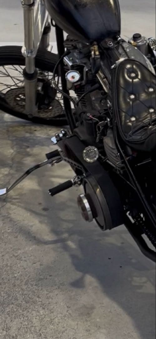 ワンオフ‼️ ハーレー　ノンロッカークラッチ ミッドポジション　ショベル　パン