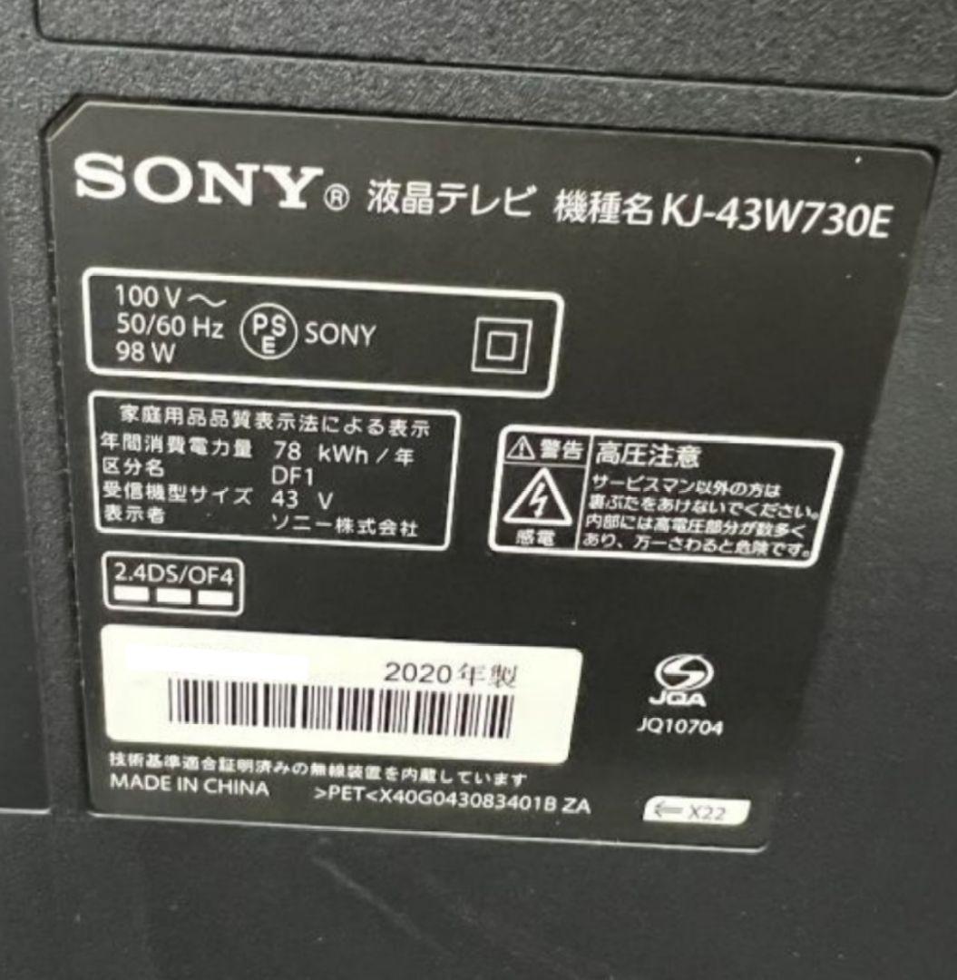 毎日が夏休み Sony Bravia 43型 2020年製 録画セット