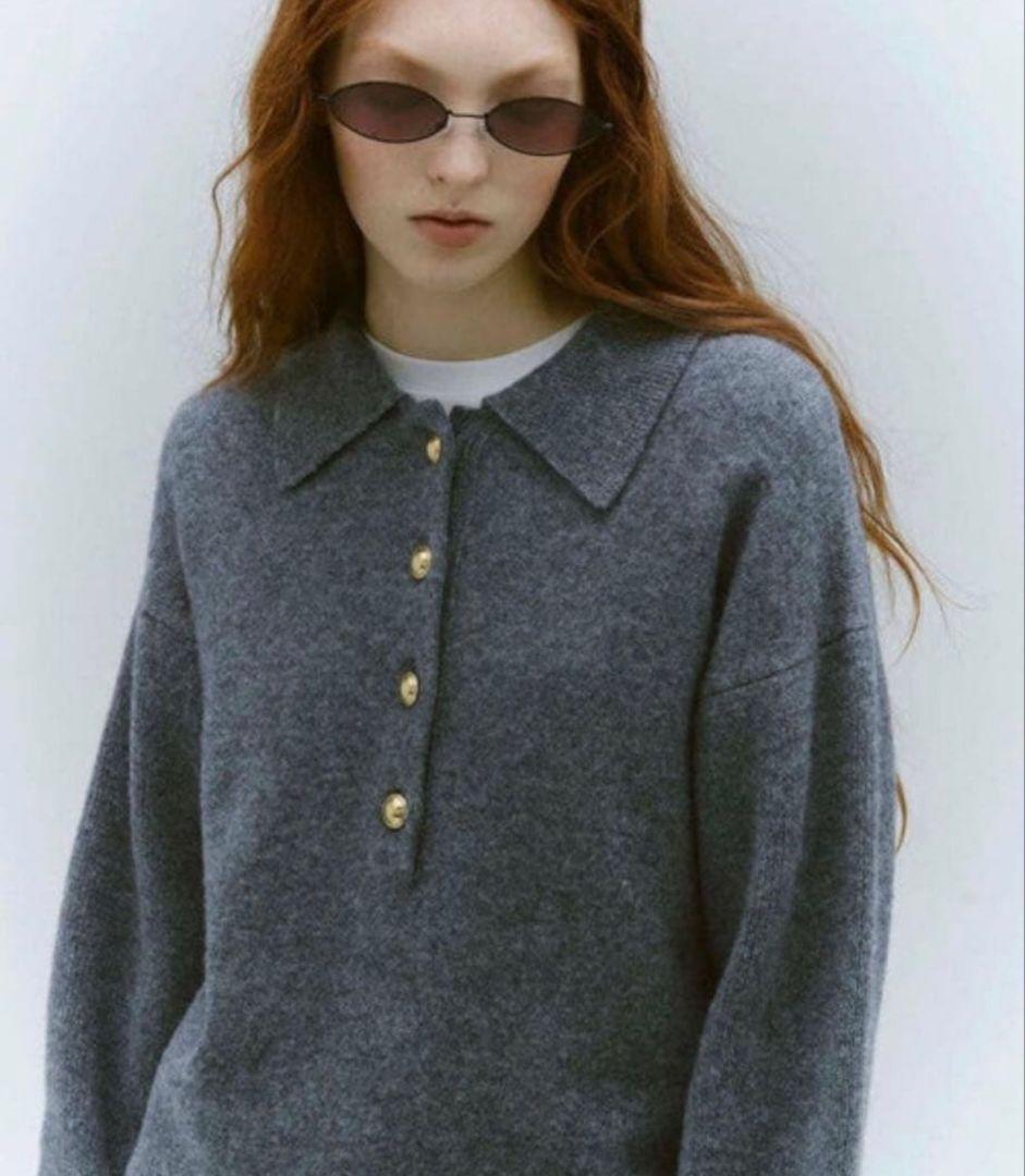 【美品】ADAM ET ROPE' FEMME ポロシャツニットプルオーバー