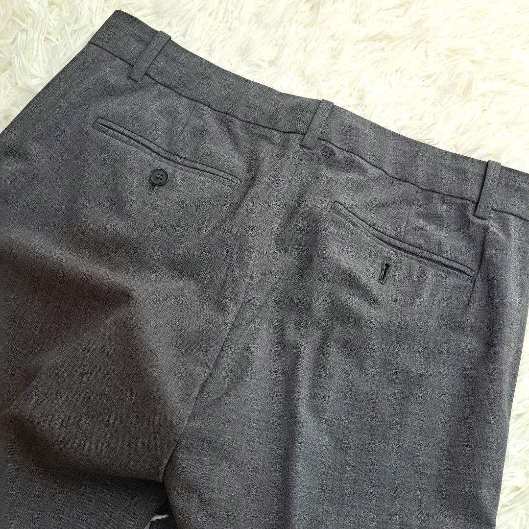 【Theory】ノーカラージャケット　パンツ　セットアップスーツ　グレー