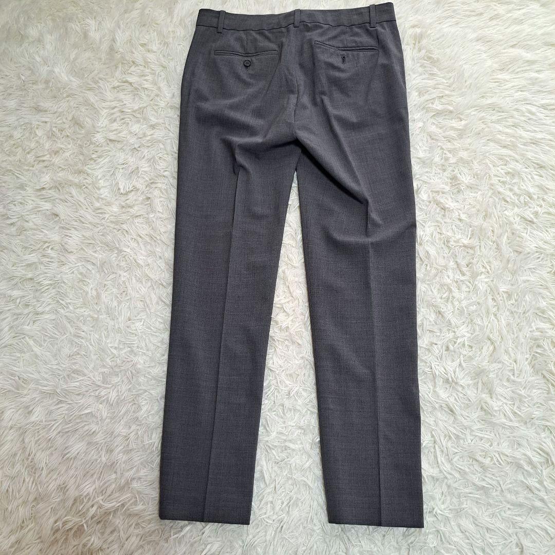 【Theory】ノーカラージャケット　パンツ　セットアップスーツ　グレー