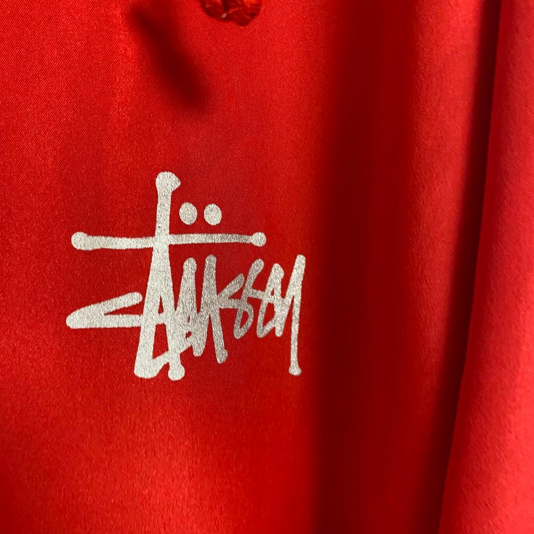 OLD STUSSY ナイロンジャケット　レッド　L　90s 　紺タグ