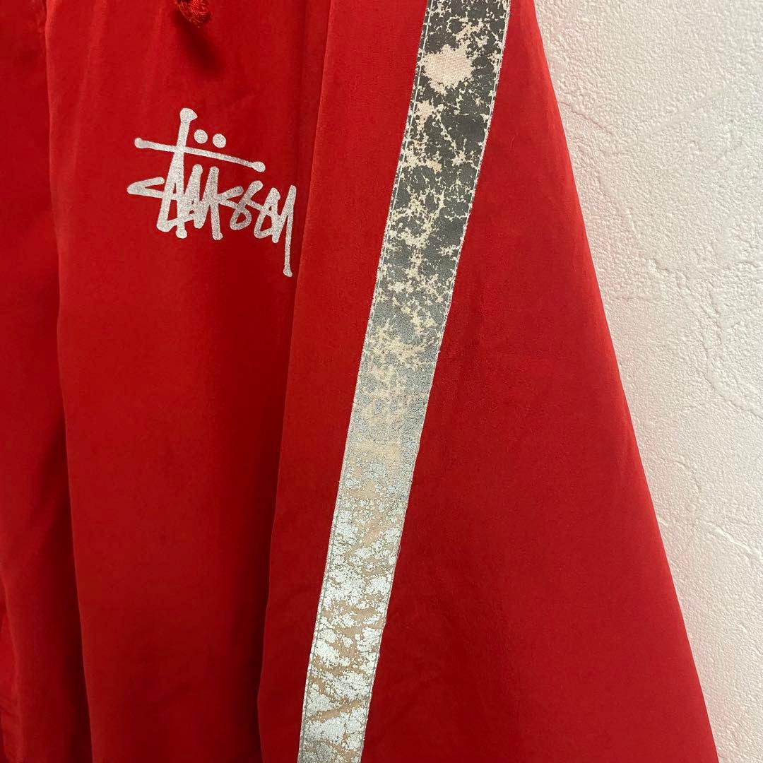 OLD STUSSY ナイロンジャケット　レッド　L　90s 　紺タグ