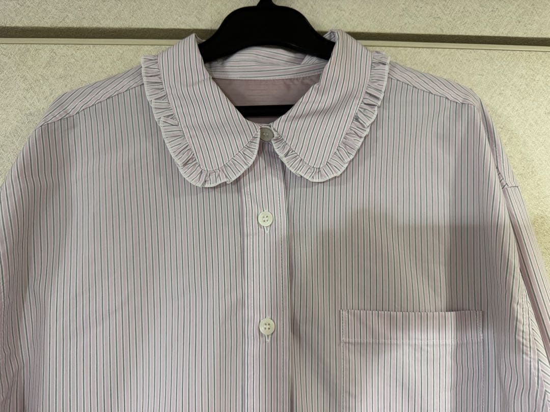 【rosymonster】 ペタルメロウフリルシャツ ピンク