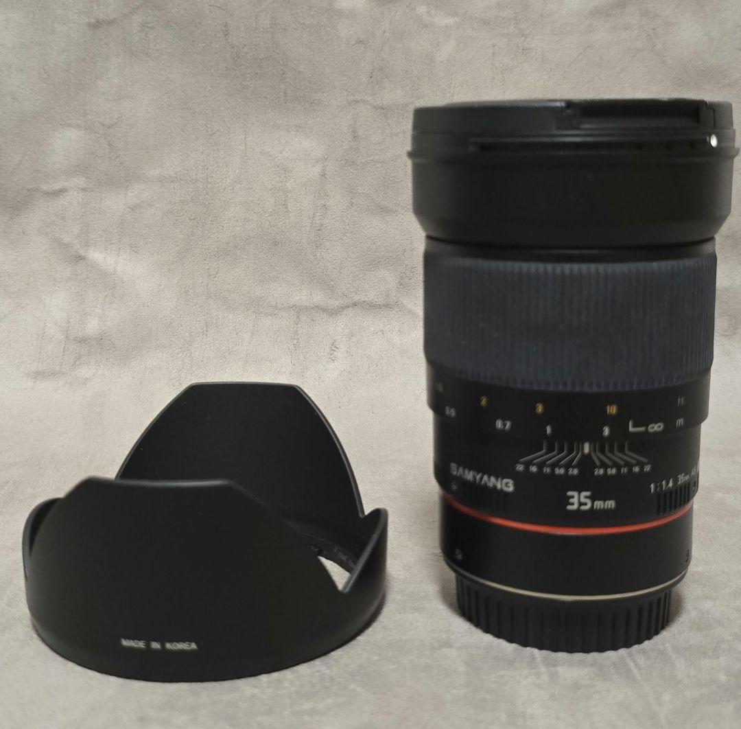 か*も様 【美品】サムヤン SAMYANG 単焦点レンズ 35mm F1.4 キ