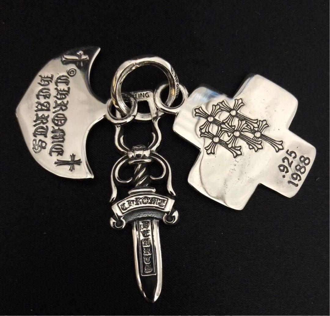 シルバー925 トリンケッツ　ペンダントトップ　ダガー　クロス　15 7916