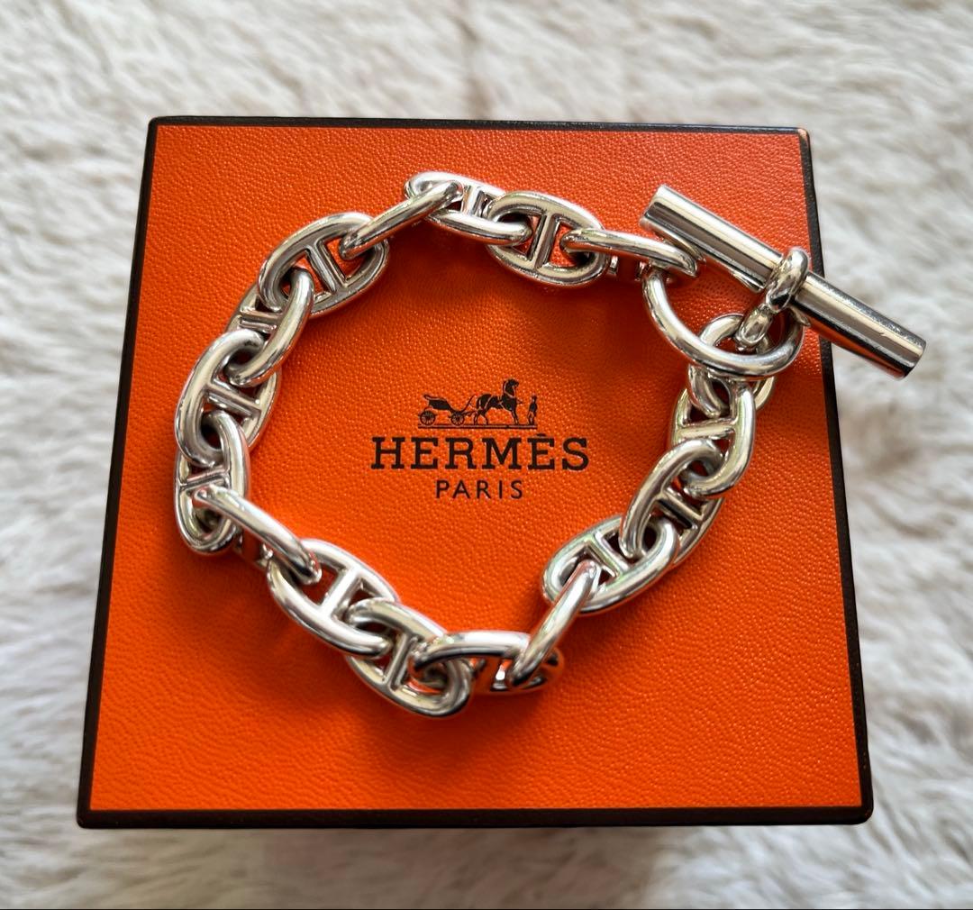 【美品】HERMES エルメス シェーヌダンクル MM 16ブレスレット