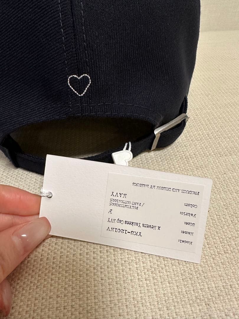 【新品タグ付】BASICKS × New Era ハートキャップ♡ ネイビー×白