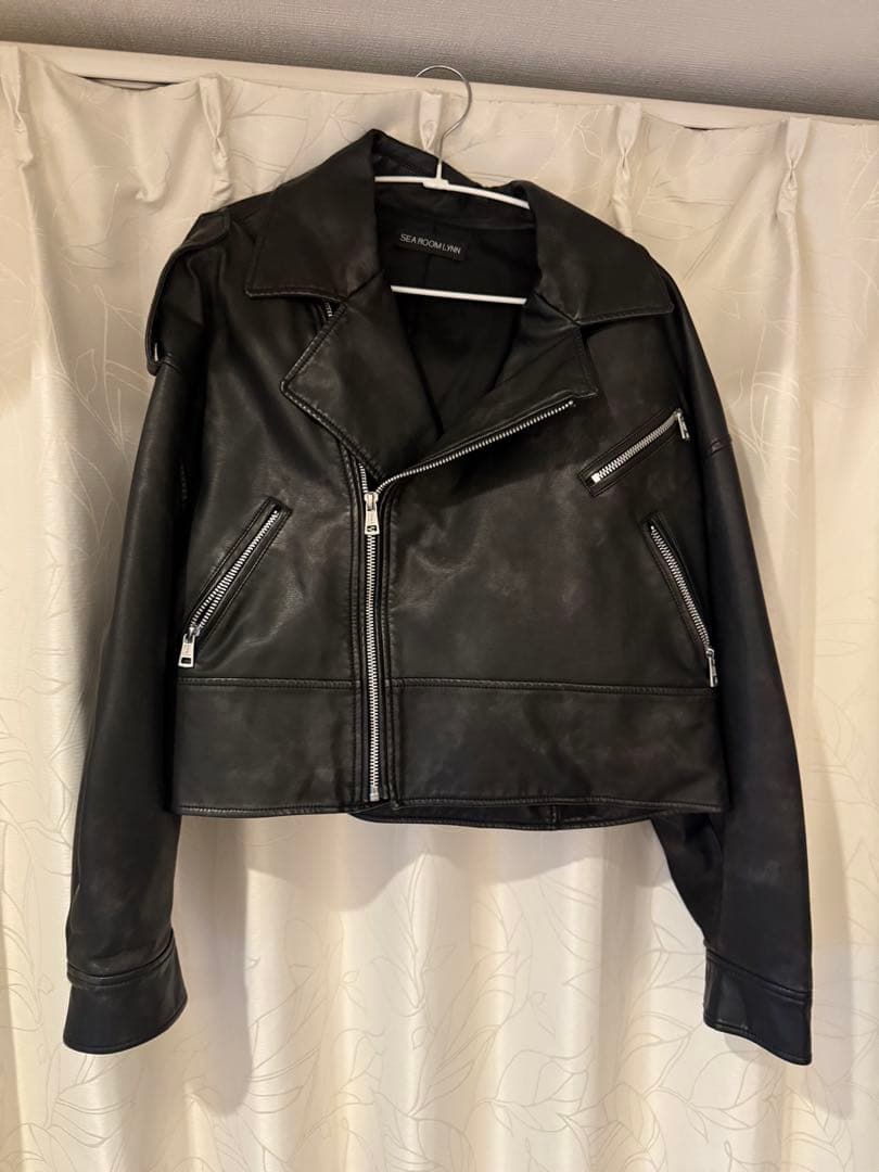 シールームリン　Vintage wash ECOレザーライダース