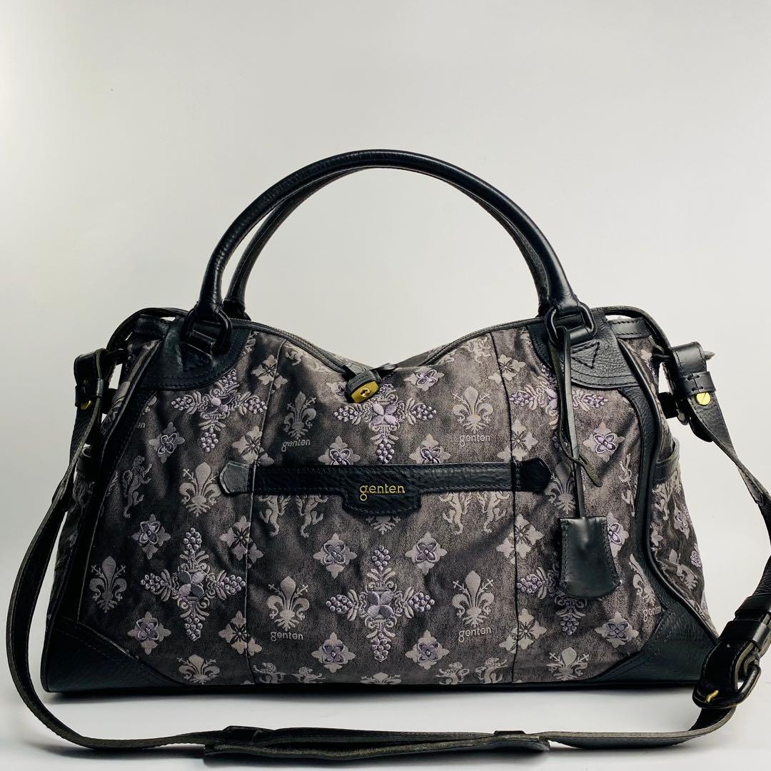 まつり 発送再開ゲンテン　ボストンバッグ　モノグラム　ジャガード