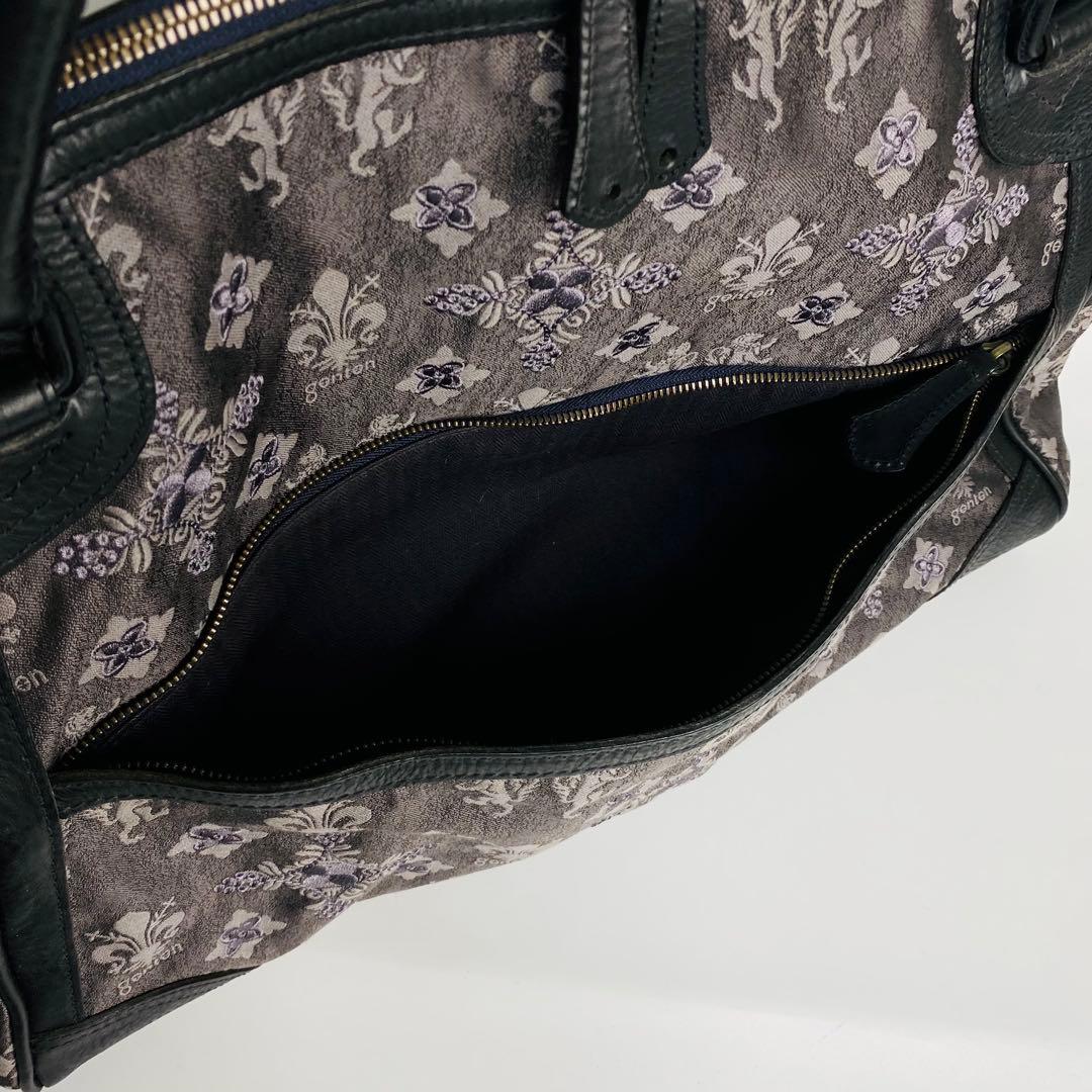 まつり 発送再開ゲンテン　ボストンバッグ　モノグラム　ジャガード