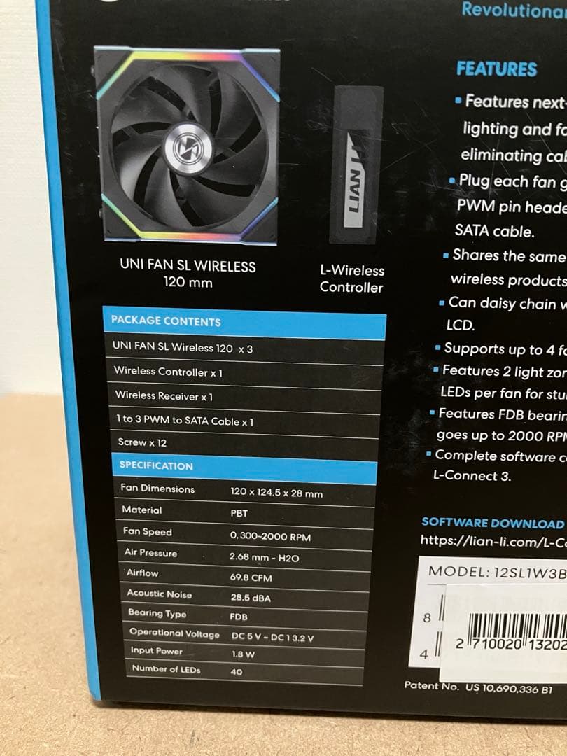 PC用ファン・クーラー LianLi UNI FAN SL WIRELESS 120 3Pack