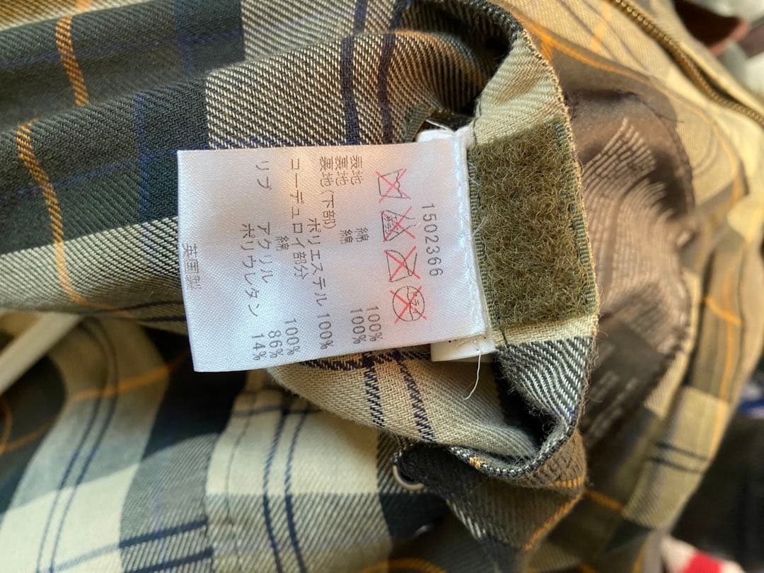 Barbour オリーブジャケット コーデュロイ襟