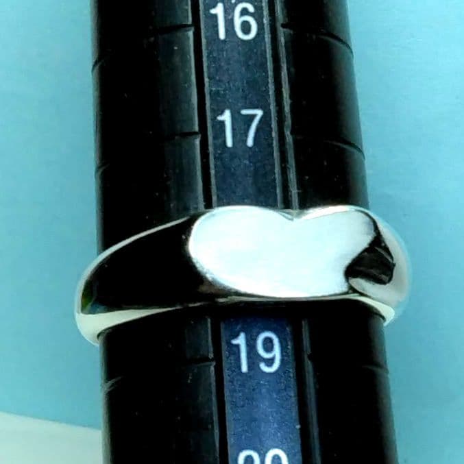 ティファニーカーブドハートリング　18.5号　新品仕上げ　無傷未使用に近い