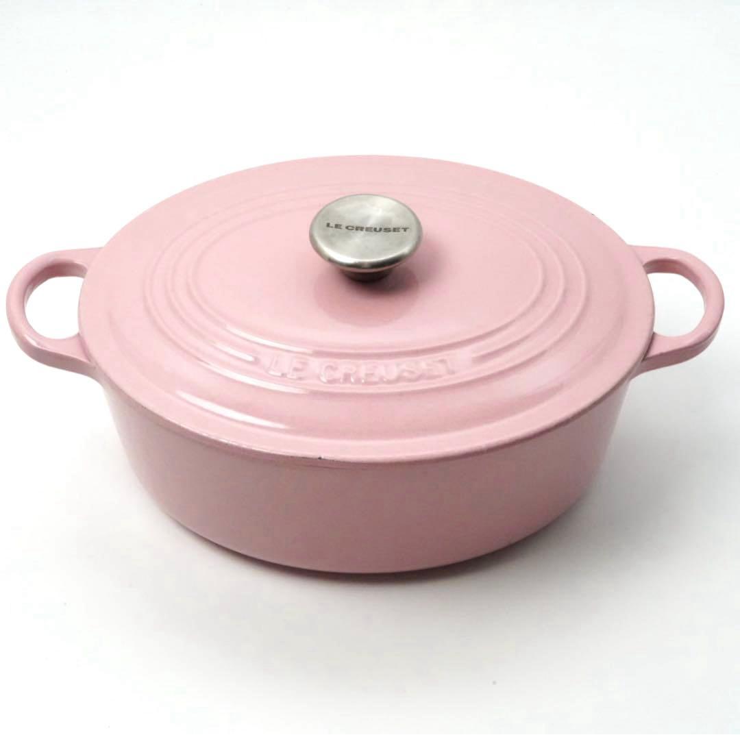 【美品】LE CREUSET　ココット オーバル シフォンピンク　25cm