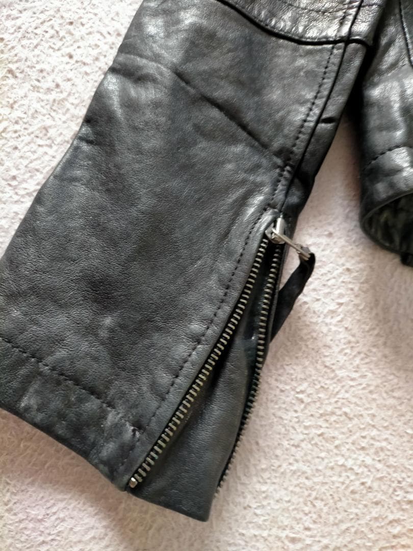 最高級 ラムレザージャケット 38