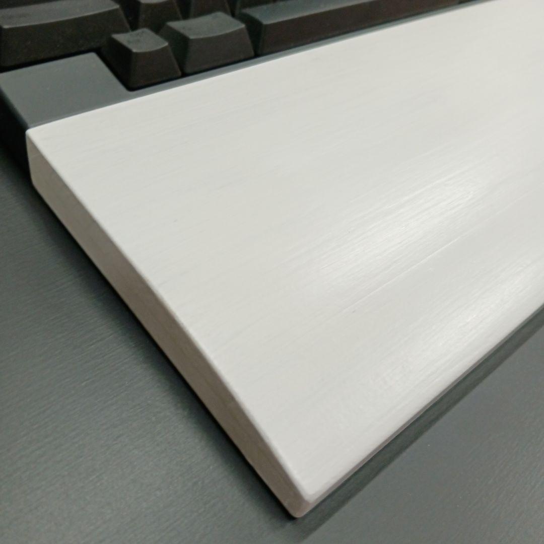パイン集成材 HHKB用 手作りパームレスト兼キーボードルーフ 白