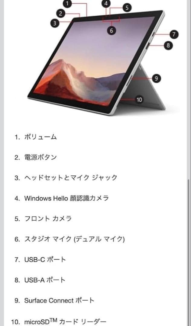 Microsoft Surface Pro7+ 本体