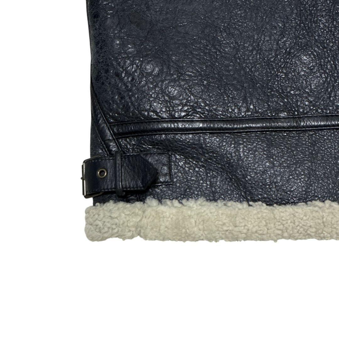 B-3 フライトジャケット ボアジャケット シープ 羊革 ブラック 3L