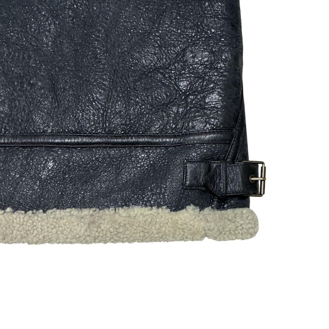 B-3 フライトジャケット ボアジャケット シープ 羊革 ブラック 3L