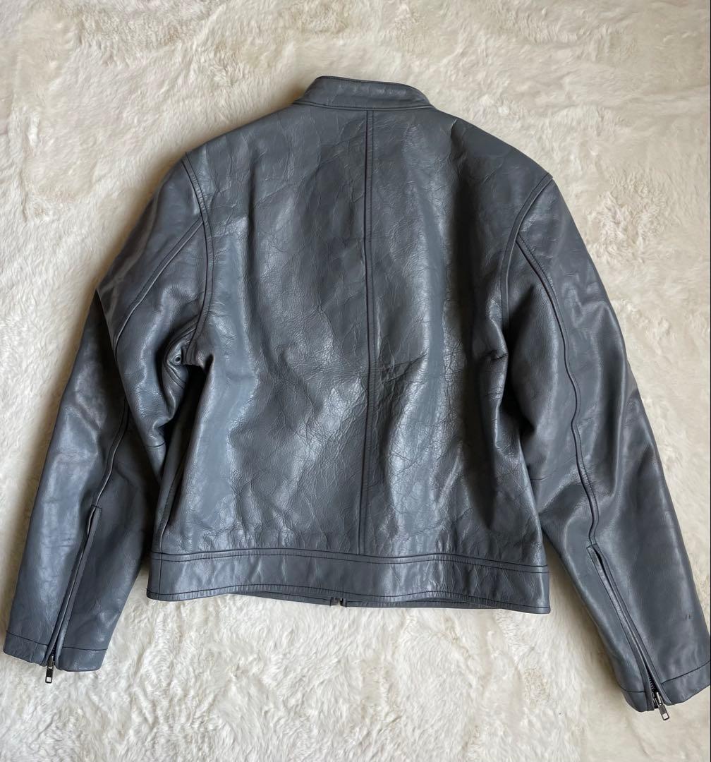 希少色　00s old gap 牛革シングルライダースレザージャケット
