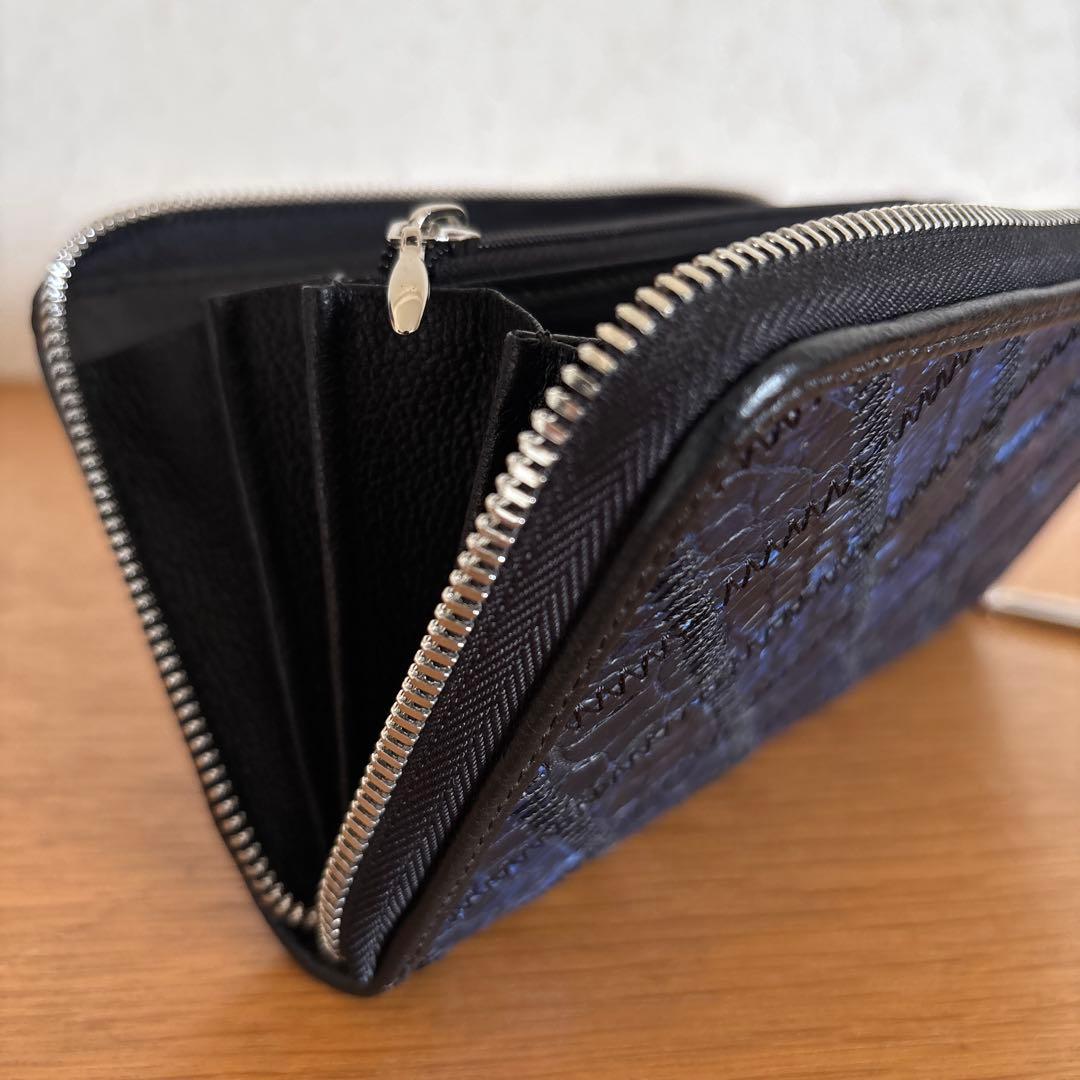 新品◆Maturi JAPAN◆ナイルクロコ革パッチワーク長財布 クロコダイル