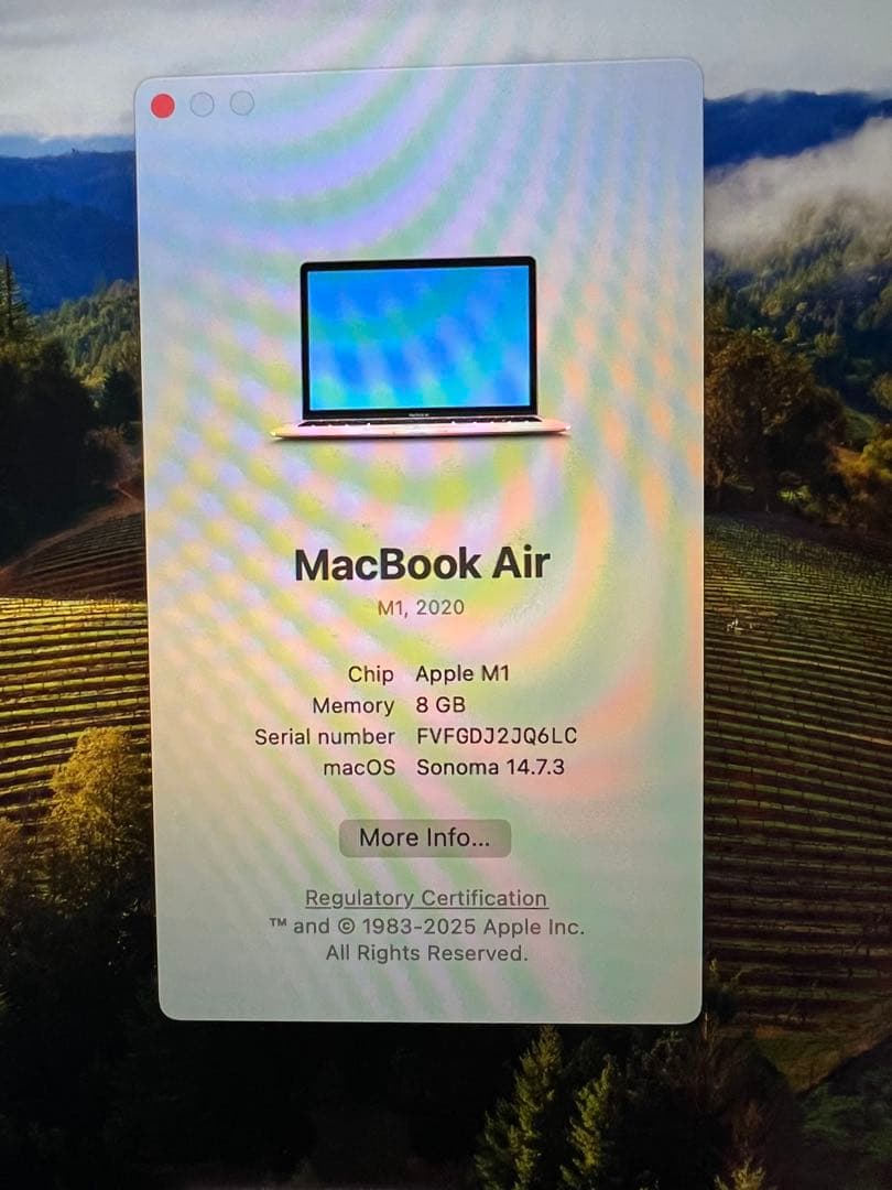 Apple MacBook 13インチ　M1チップゴールド 本体とケーブル、外箱