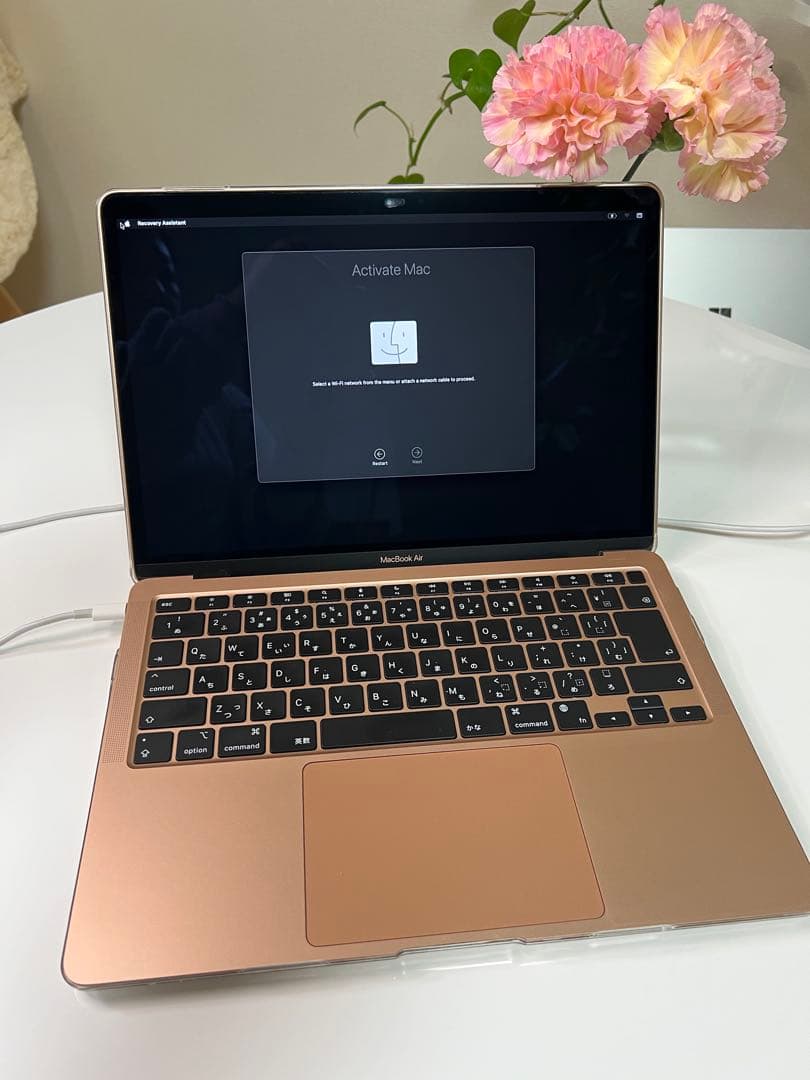 Apple MacBook 13インチ　M1チップゴールド 本体とケーブル、外箱