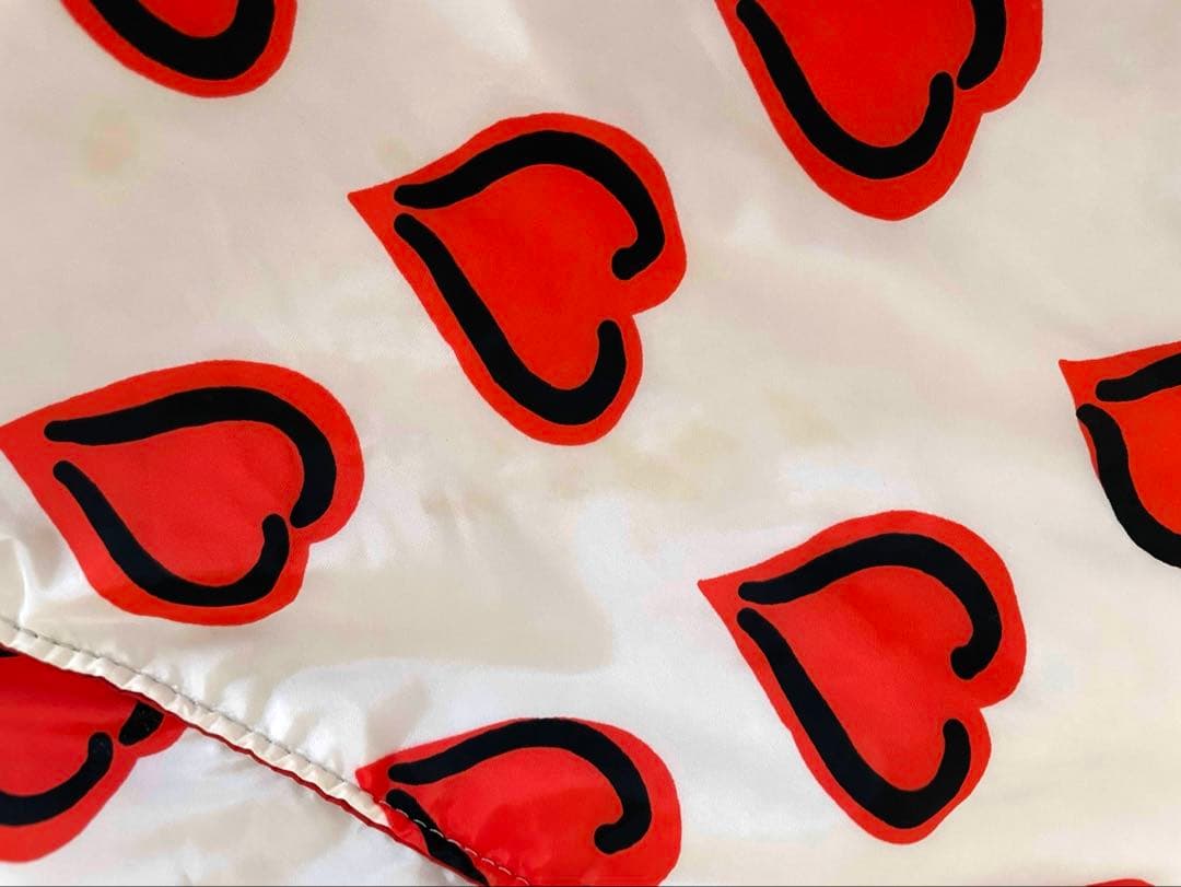 PRADA プラダ ハート柄 エコバッグ ホワイト/レッド ショルダーバッグ