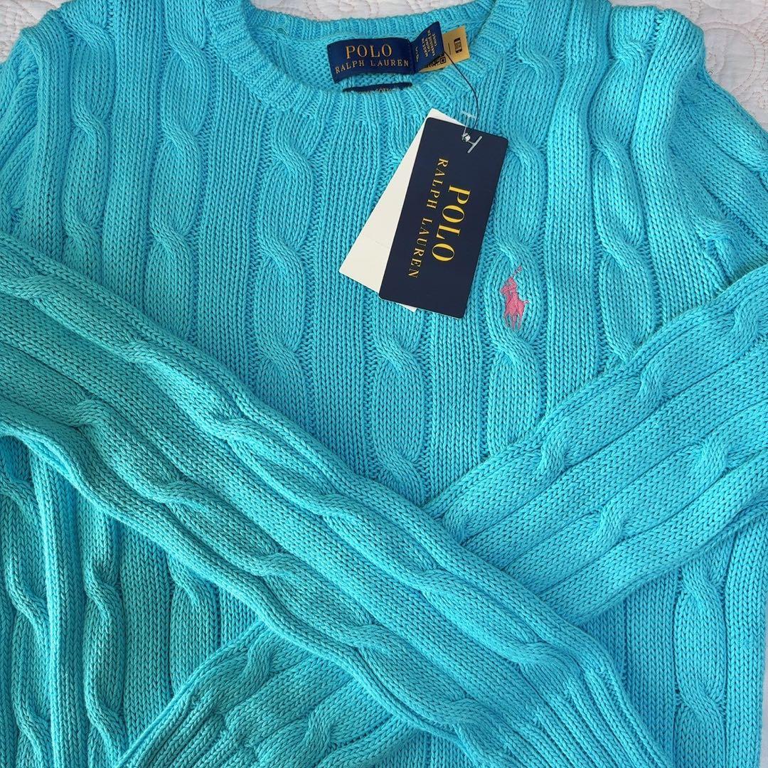 ［未使用］POLO RALPH LAUREN ライトブルー セーター US S