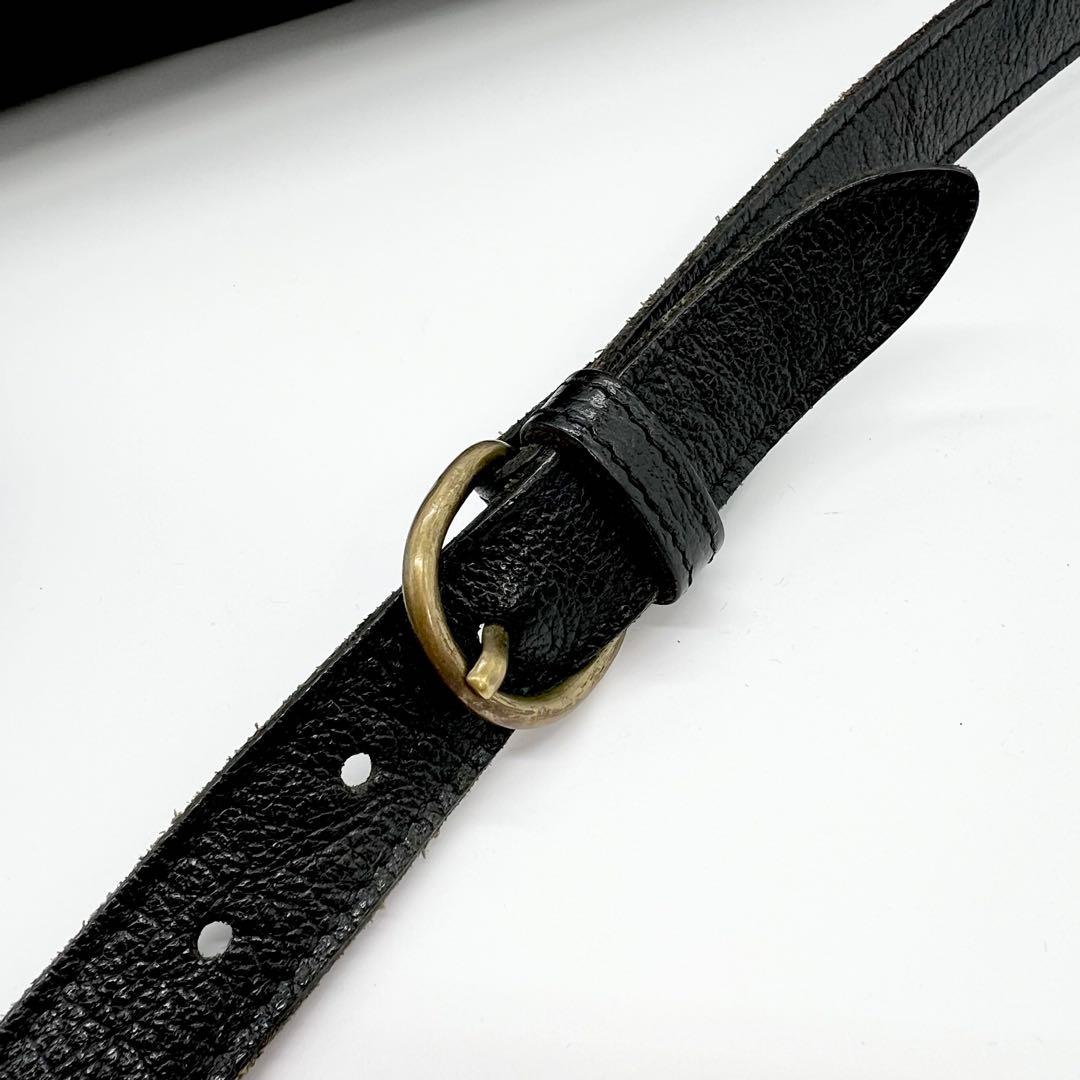 美品✨イルビゾンテ　ショルダーバッグ　メッセンジャー　レザー　ブラック　保存袋