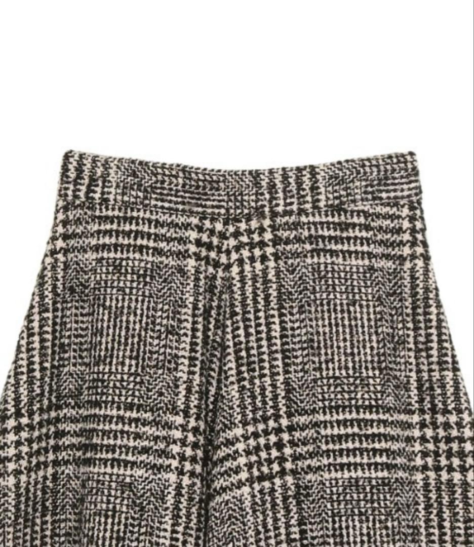【新品未使用】ウールチェックツイードフレアスカート アニュアンス anuans
