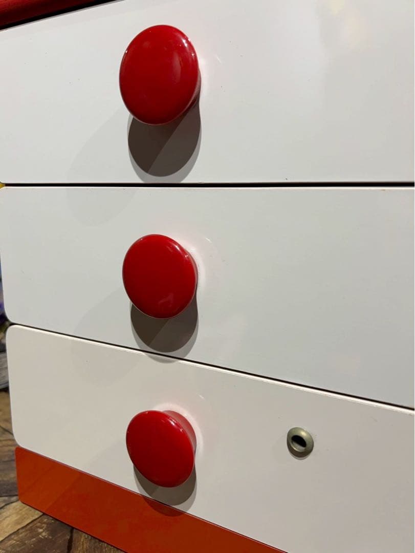小引き出し 昭和レトロ レトロポップ インテリア 小物入れ 赤 白 当時物