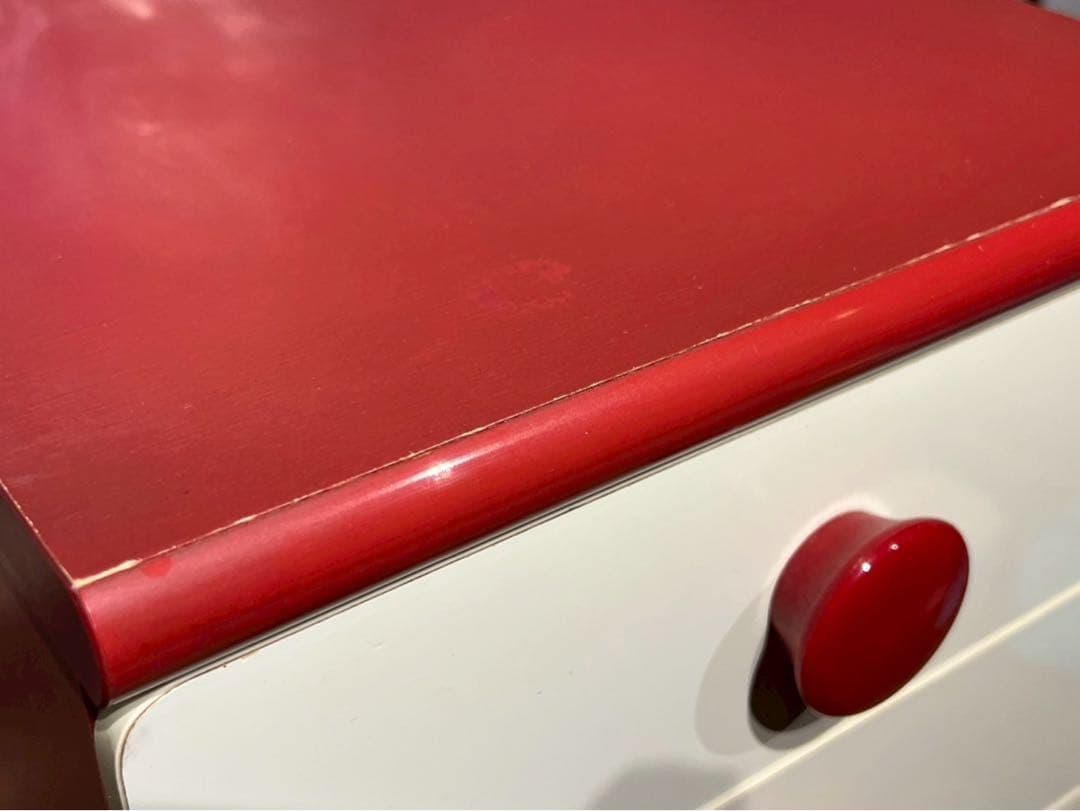 小引き出し 昭和レトロ レトロポップ インテリア 小物入れ 赤 白 当時物