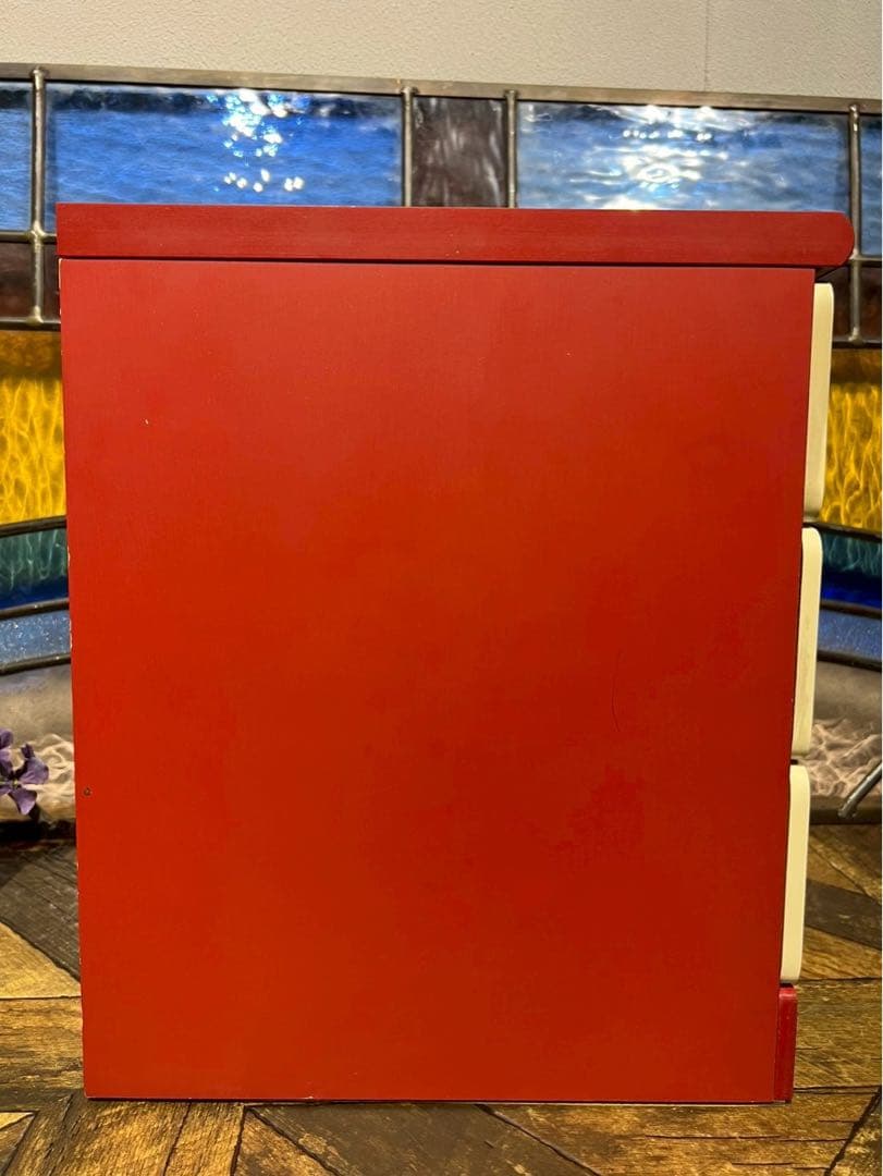 小引き出し 昭和レトロ レトロポップ インテリア 小物入れ 赤 白 当時物