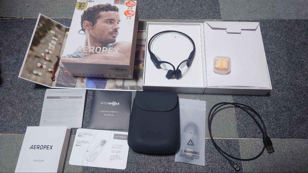 AEROPEX 骨伝導イヤホン ブラック　アフターショックズ