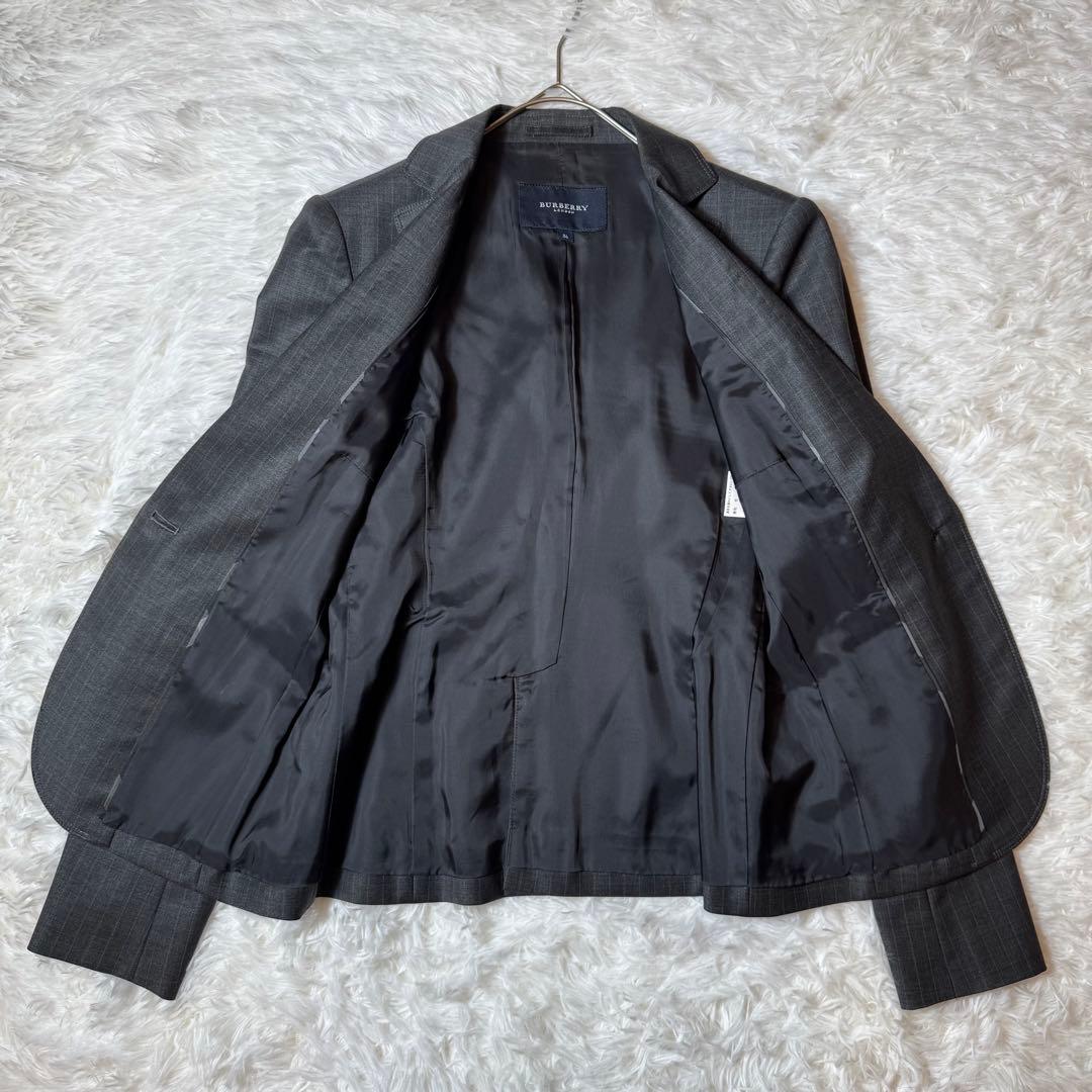 美品 バーバリーロンドン パンツスーツ セットアップ 1つボタン 薄いストライプ