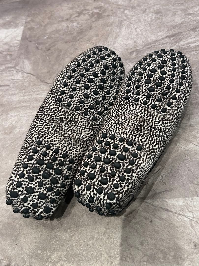 TOD'S ハラコ イントレチャートリボン ドライビングシューズ ローファー