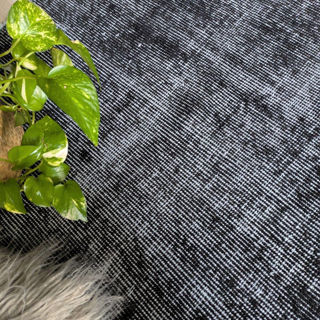 86×176 オーバーダイ　ブラックダークネイビー　トルコヴィンテージラグ