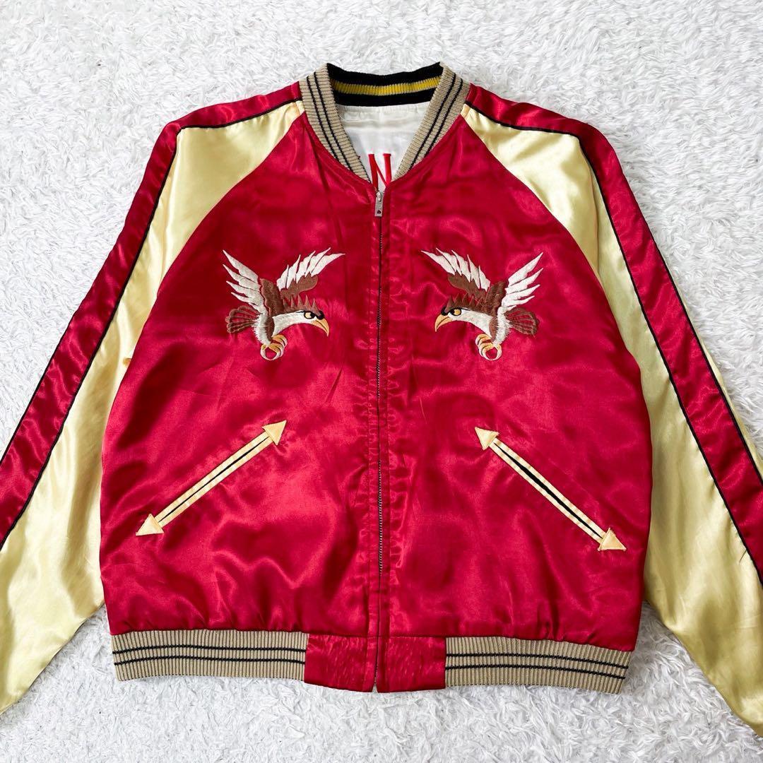 【超希少】東洋エンタープライズ スカジャン 沖縄 日本地図 リバーシブル 国旗