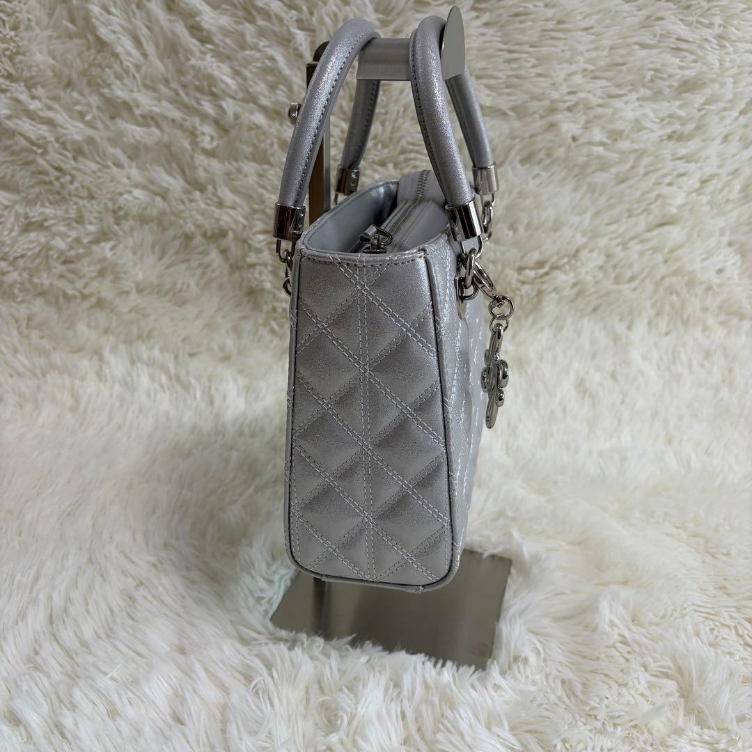 未使用品　RANDA キルティング 2ウェイバッグ シルバー