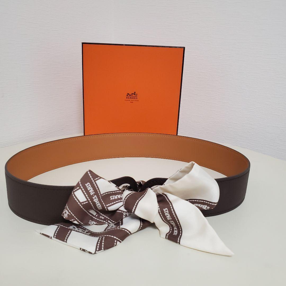 HERMES スカーフレザーベルト　未使用　超美品