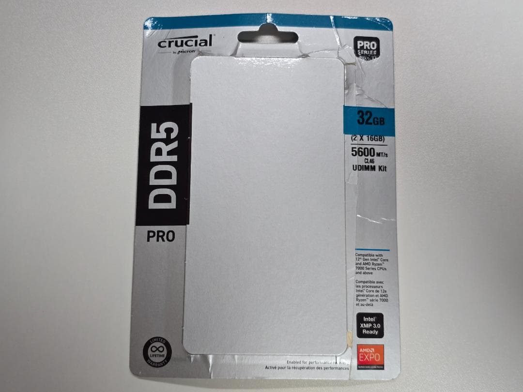 メモリー Crucial DDR5 Pro 32GB (2x16GB) 5600MT/s